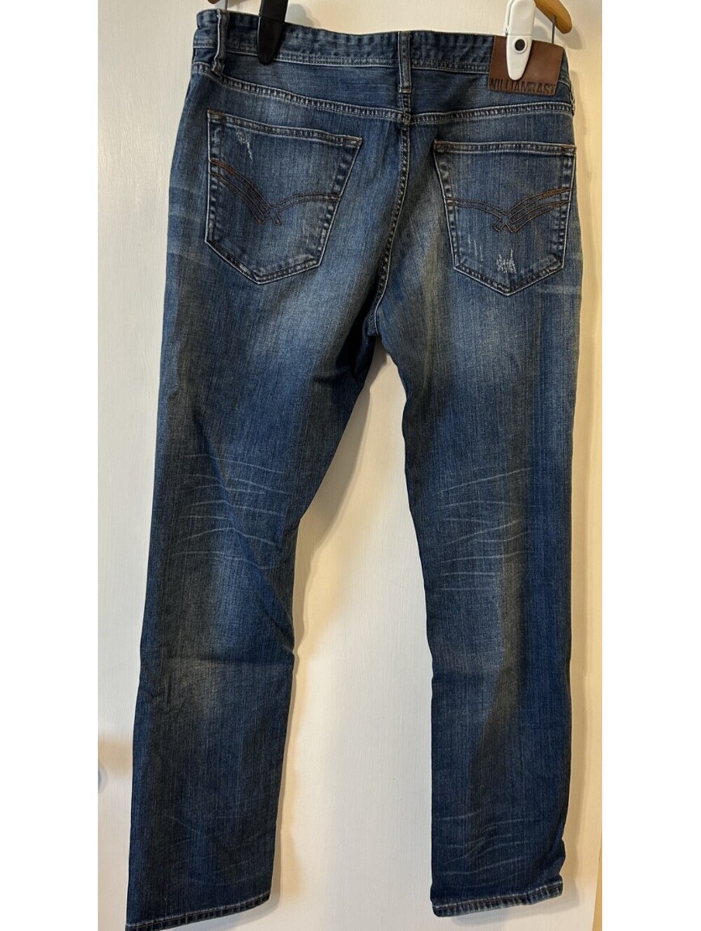William Rast Hixon Striaght Jeans Mens 36x32 Medium Wash Distressed - Picture 4 of 10